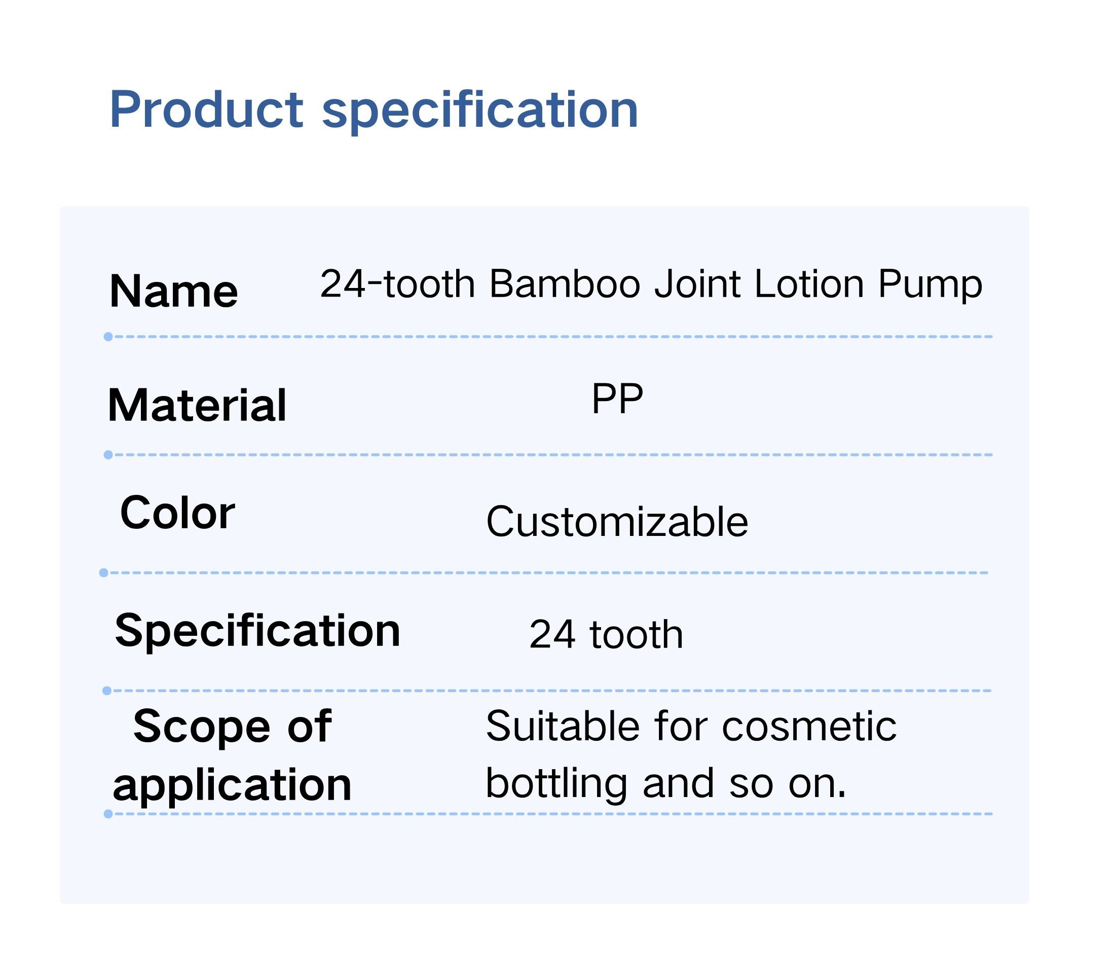 24-tooth Bamboo Joint Lotion Pump Head | Lotion Pump Cosmetic Packaging Manufacturer - Image 2