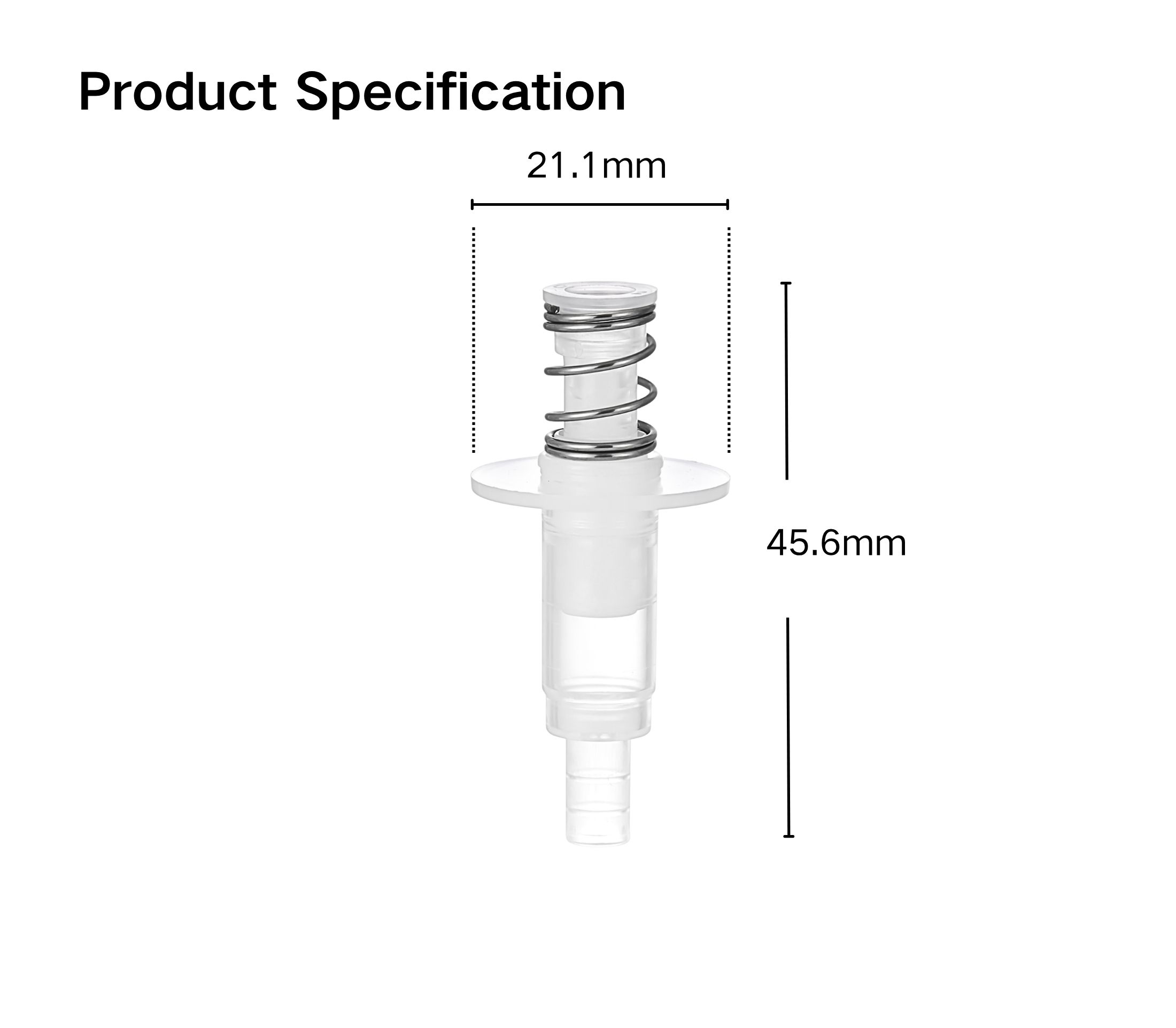 0.23cc Lotion Pump Core (Side Φ21.1) | Cosmetic Pump Parts Manufacturer - Image 2