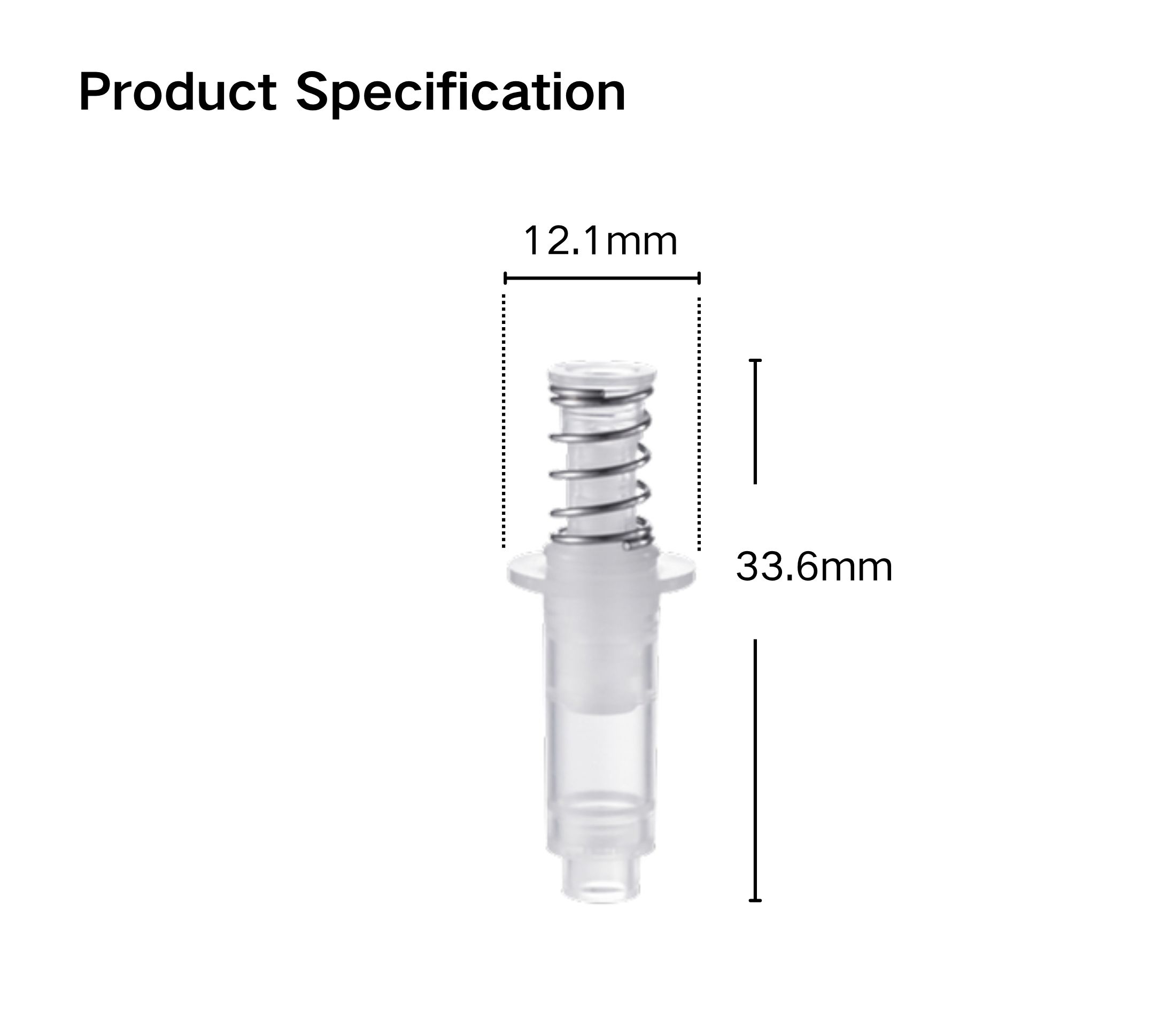 0.075cc Vacuum Pump Core(Side Φ12.1) | Precision Cosmetic Pump Parts Manufacturer - Image 2