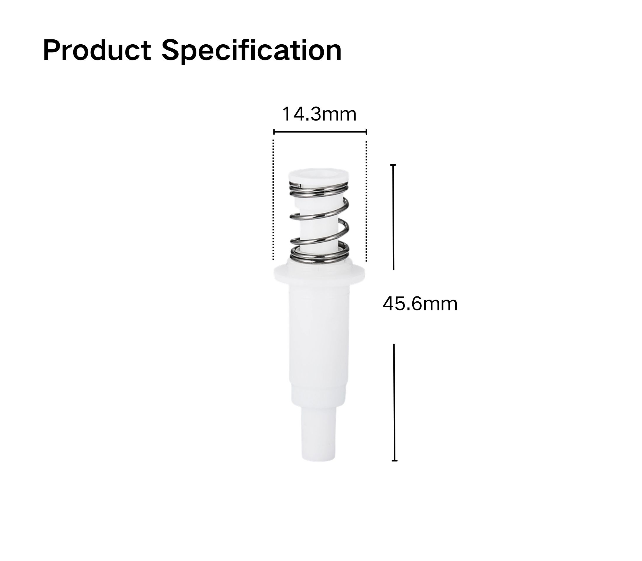 0.23cc Oil-resistant Lotion Pump Core(Side Φ14.3) | Cosmetic Pump Components Manufacturer - Image 2