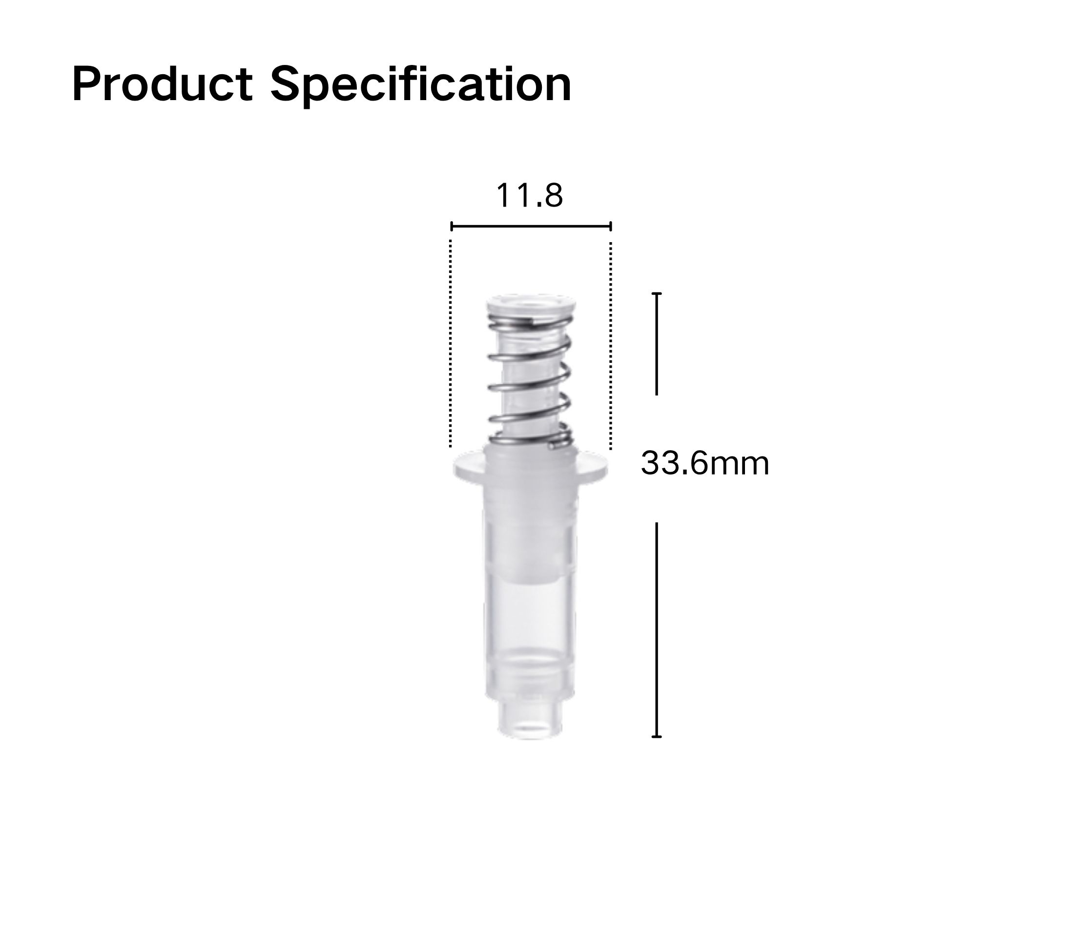 0.12cc Vacuum Pump Core (Side Φ11.8) | Airless Cosmetic Pump Parts Manufacturer - Image 2