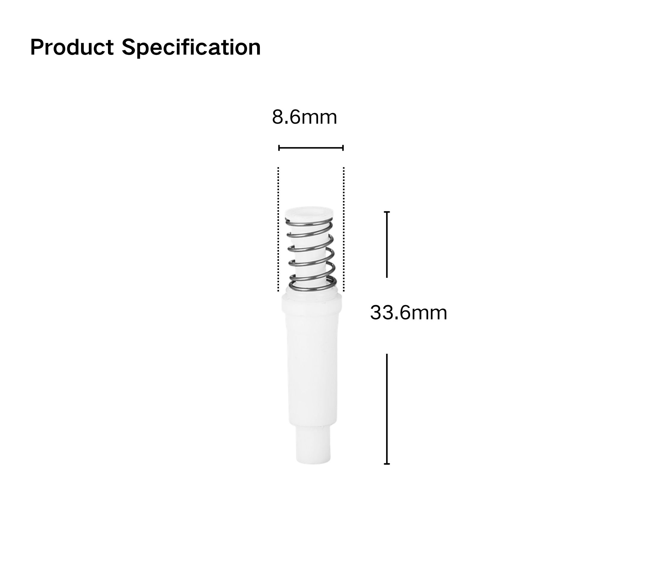 0.12cc Vacuum Pump Core (Side Φ8.6) | Cosmetic Packaging Components | Custom - Image 2